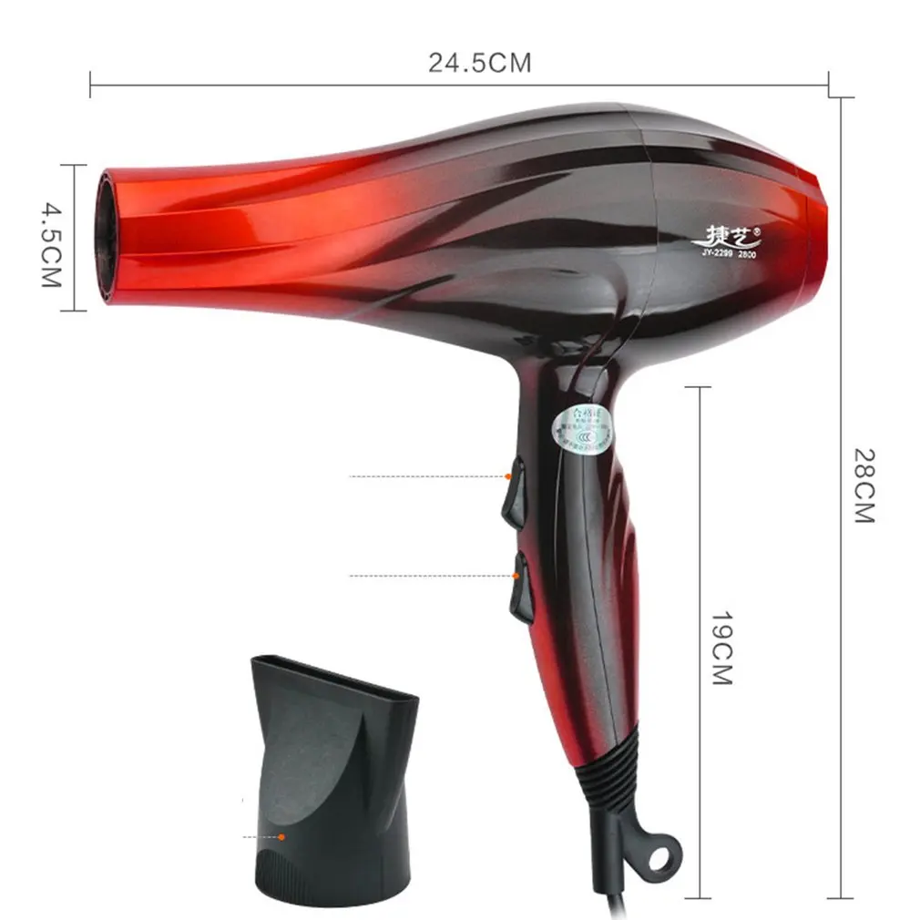 

Professional Electric Hair Dryer High Powerful Mute Hair Dryer Fast Styling Blow Dryer Hot And Cold Adjustment Air Dryer Nozzle