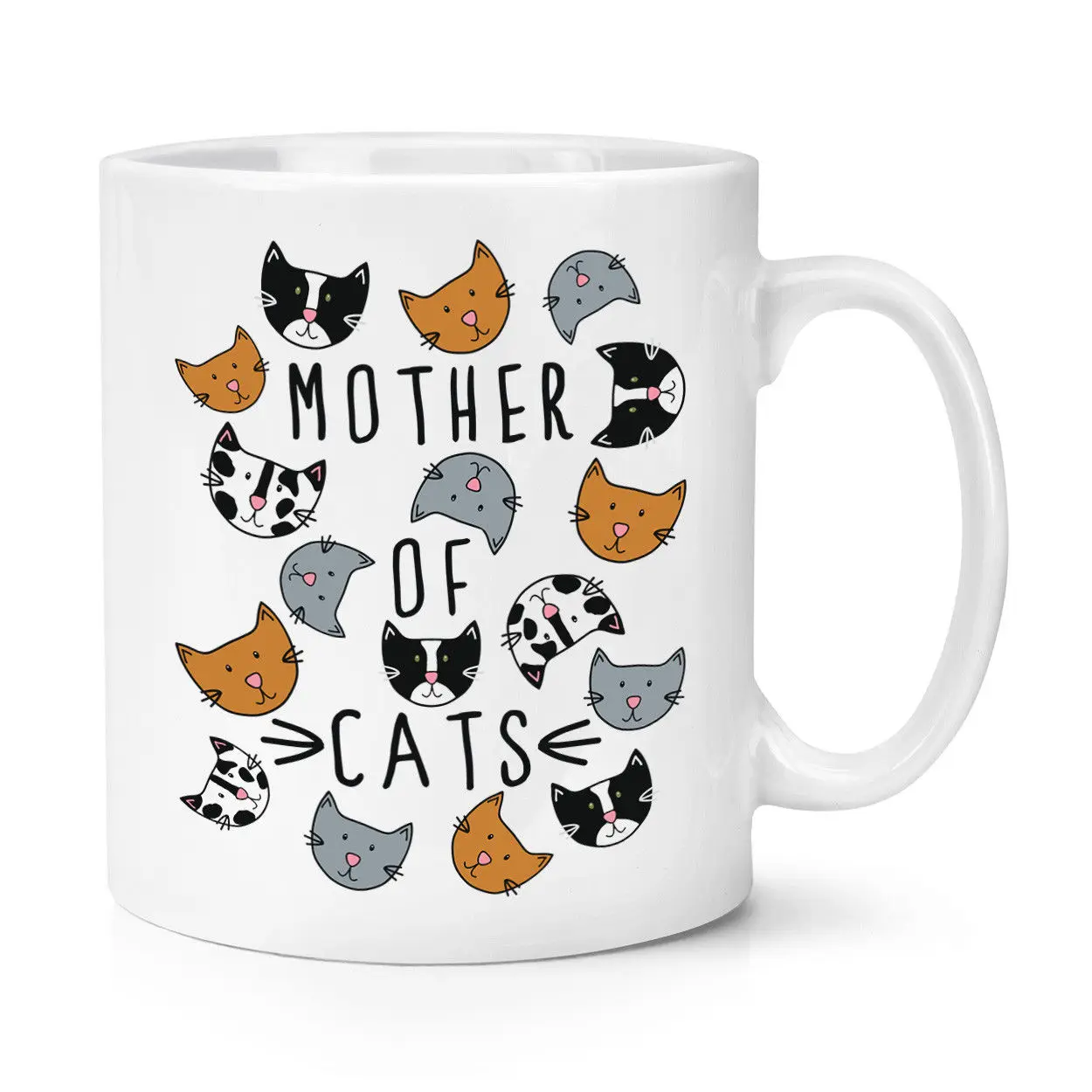 Mother Of Cats 11 унций кофейная кружка чашка с ложка для перемешивания-смешной безумный кот леди