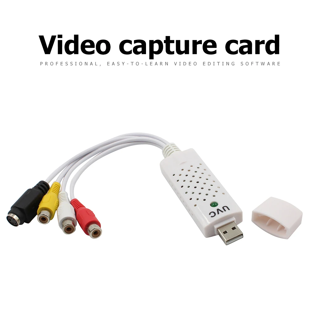 Портативная Карта видеозахвата USB 2 0 адаптер VHS в DVD для Win/10/8/7 Mac IOS|Карты видео- и