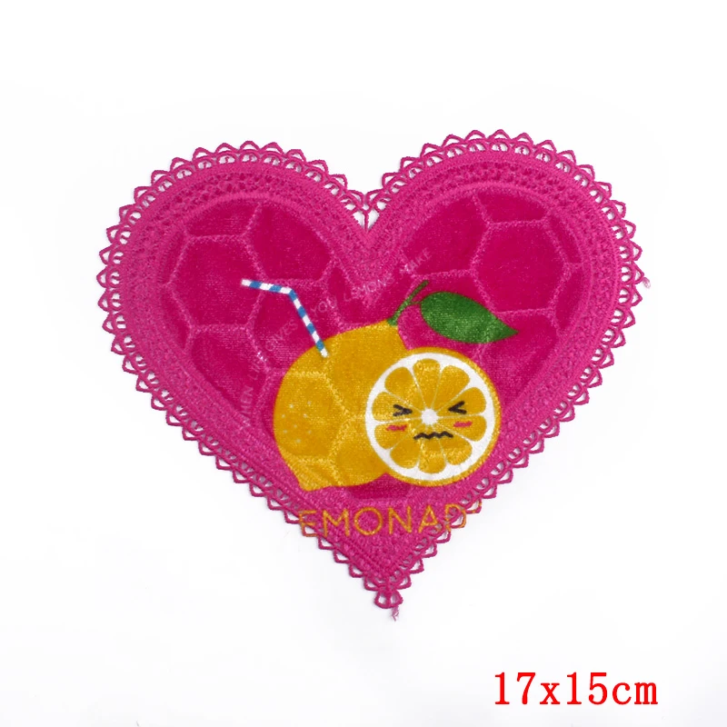 Модные нашивки в форме сердца для одежды аппликация мультяшный единорог нашивка