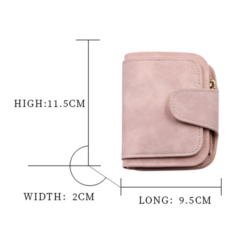 Новый женский короткий кошелек корейский для монет с 3 складками модный на молнии