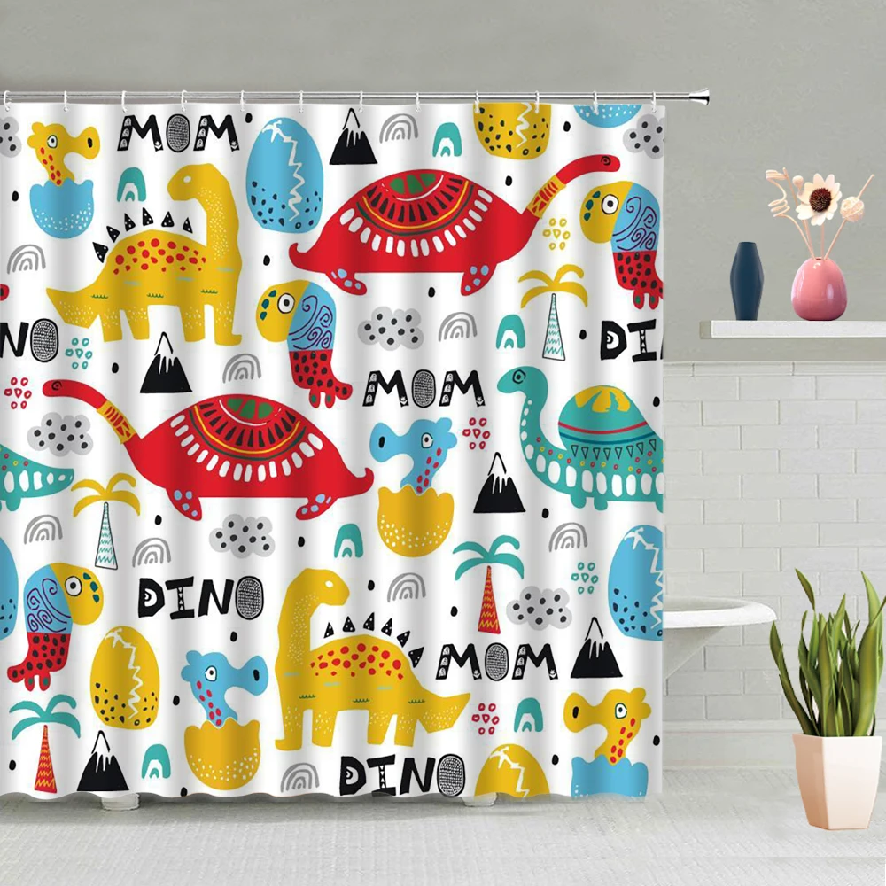 Куртка с принтом &quotдинозавр&quot Детская душевая занавеска Милая зимняя одежда