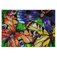 latch hook rug kits with pre printed pattern embroidery plastic canva for adult carpet equipment set butterfly tapestry craft