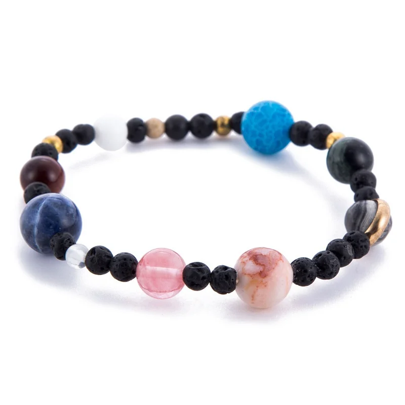

Universe Galaxy Solar System Nine Planet Bead Bracelet