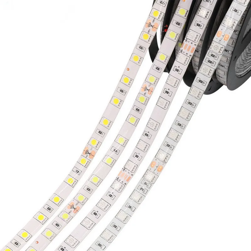 Светодиодная лента SMD 2835 5050 5 м 12 в постоянного тока гибкая светодиодная белый