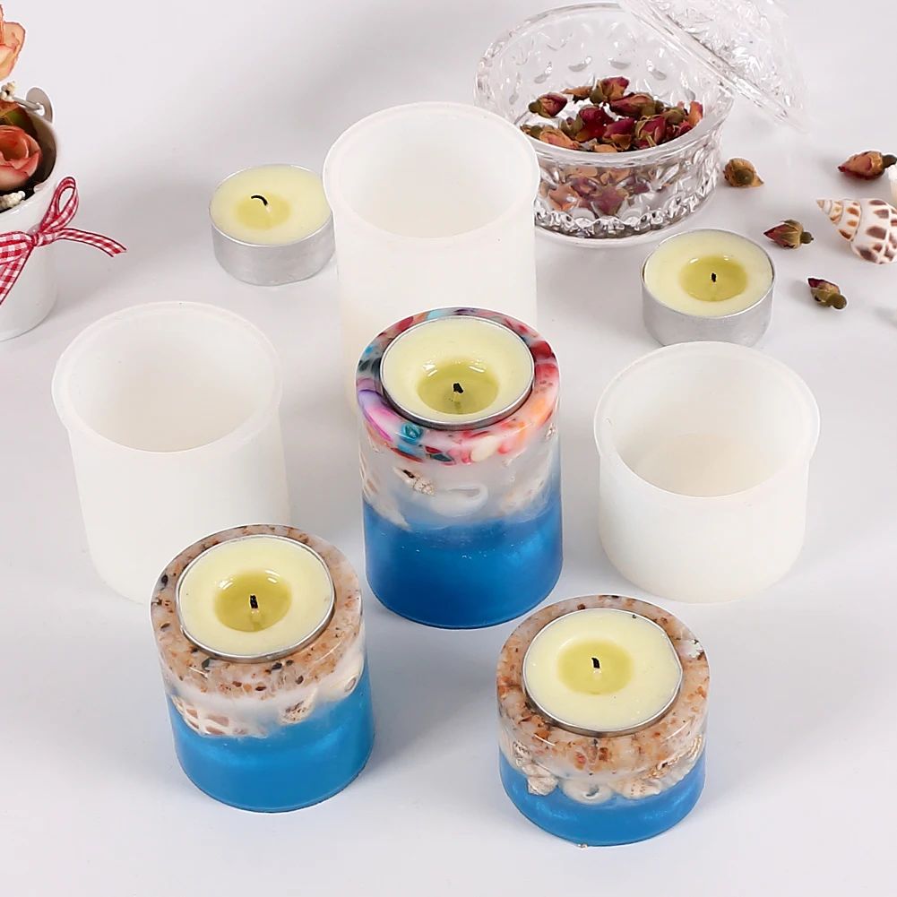 

Cylinder Aromatherapy Candle Silicone Epoxy Resin Mold DIY Soap Flower Specimen Craft Jewelry Casting Tools Home Decoration