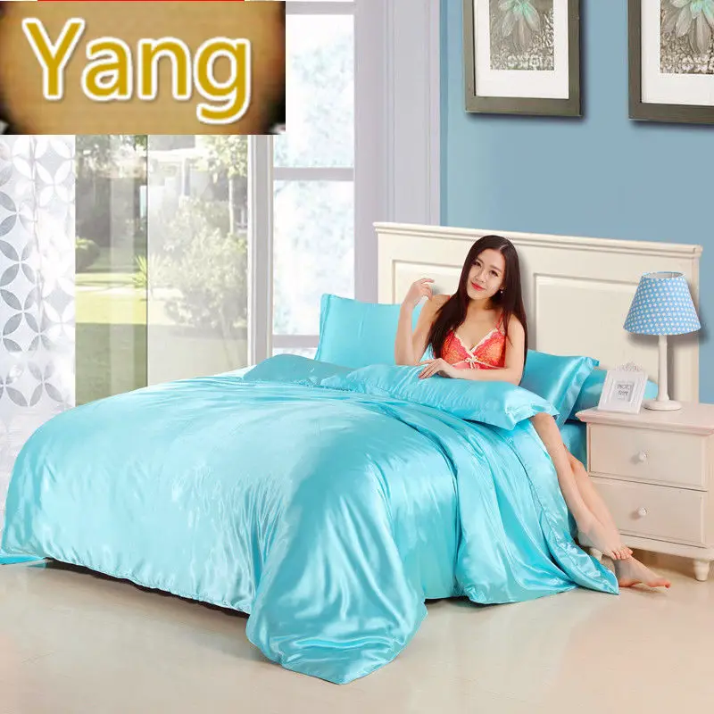 Набор из четырех предметов для сна без одежды вискозы однотонное шелковое