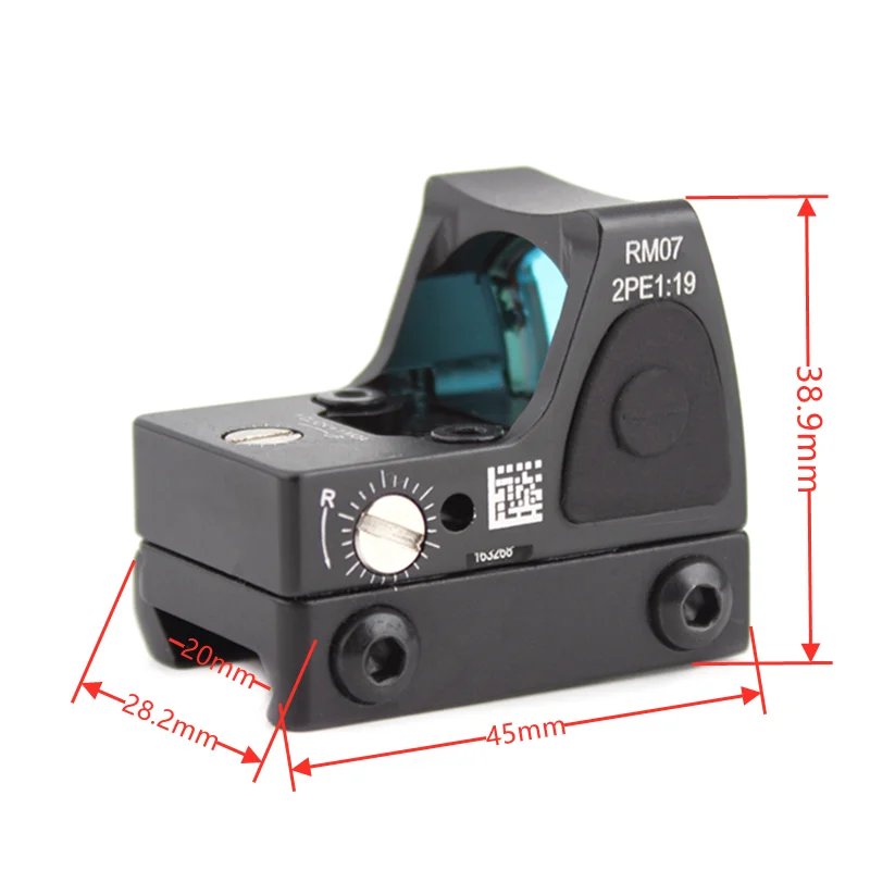 Тактический RMR мини красный точечный прицел подходит для 20 мм Вивера рельсовое