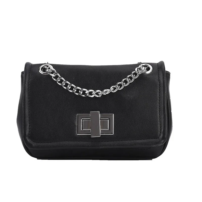 

Women Bag Luxury Brand Green Leather Crossbody Bag Metal Chain Flap Shoulder Bag Pu Leather Women Messenger Bags Solid Color