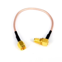 10pcs rf connector cable sma female rightangle to rp sma male coax antenna adapter pigtail extension cord rf connector cable