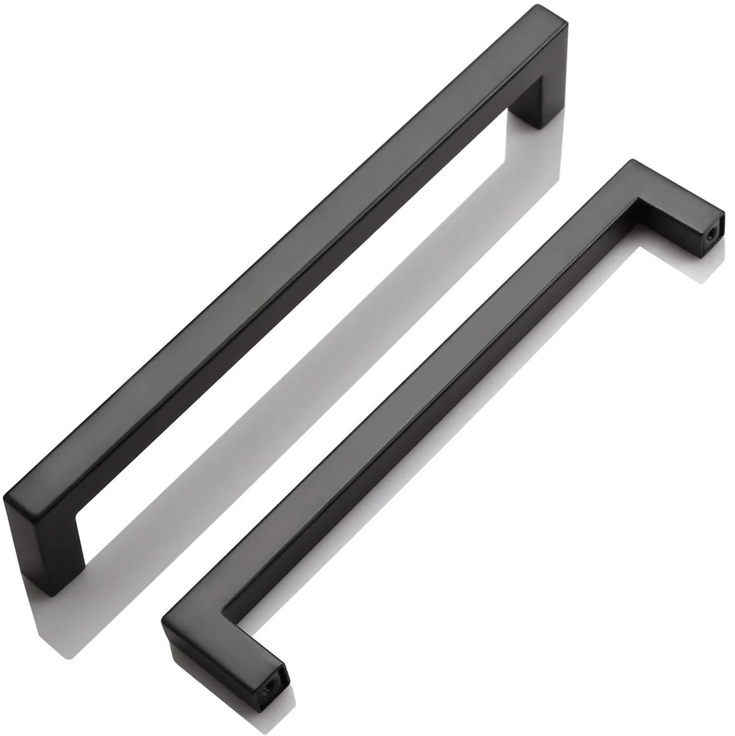 Black Cabinet Handles Stainless Steel wardrobe closet home Kitchen Matte Cupboard  furniture Door T Bar drawer cabinet pulls