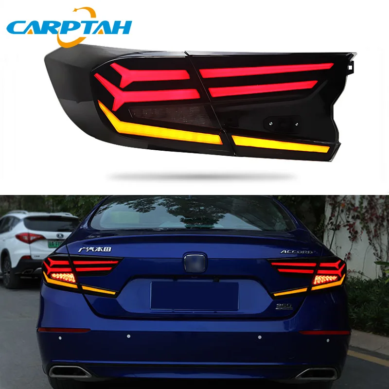 

Car Styling Tail Lights Taillight For Honda Accord 10 2018 2019 Rear Lamp DRL + Dynamic Turn Signal + Reverse + Brake LED