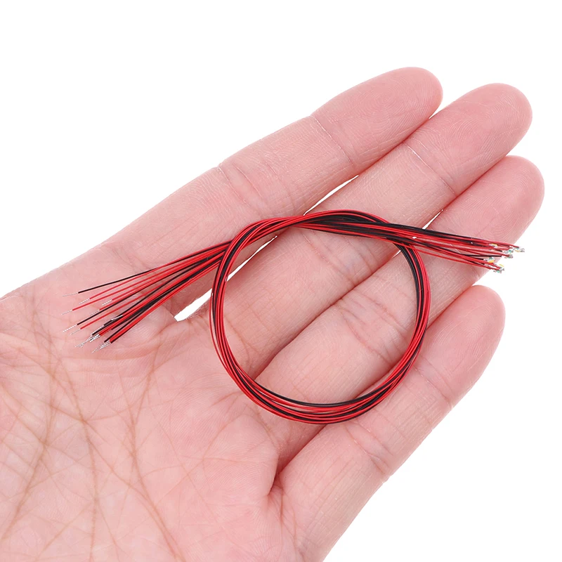 

10Pcs 20cm T0603wm soldered micro litz wired leads warm white smd led 0603 LED leads resistor for small models decoration