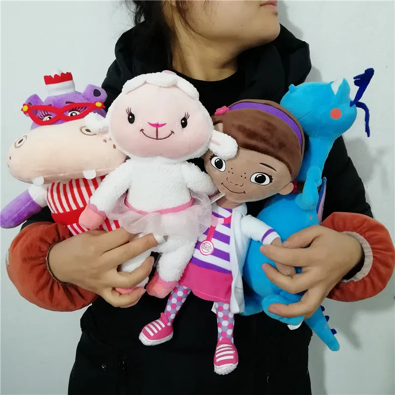 Набор из 4 плюшевых игрушек Доктор Dottie хиппо Lambie овечка дракон мягкие куклы