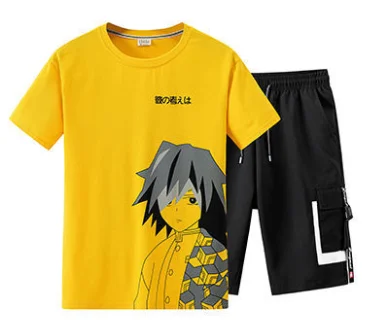 

Cotton sports Outfits men's short sleeve T-shirt shorts 2021 summer new casual Joker men's two-piece set tide