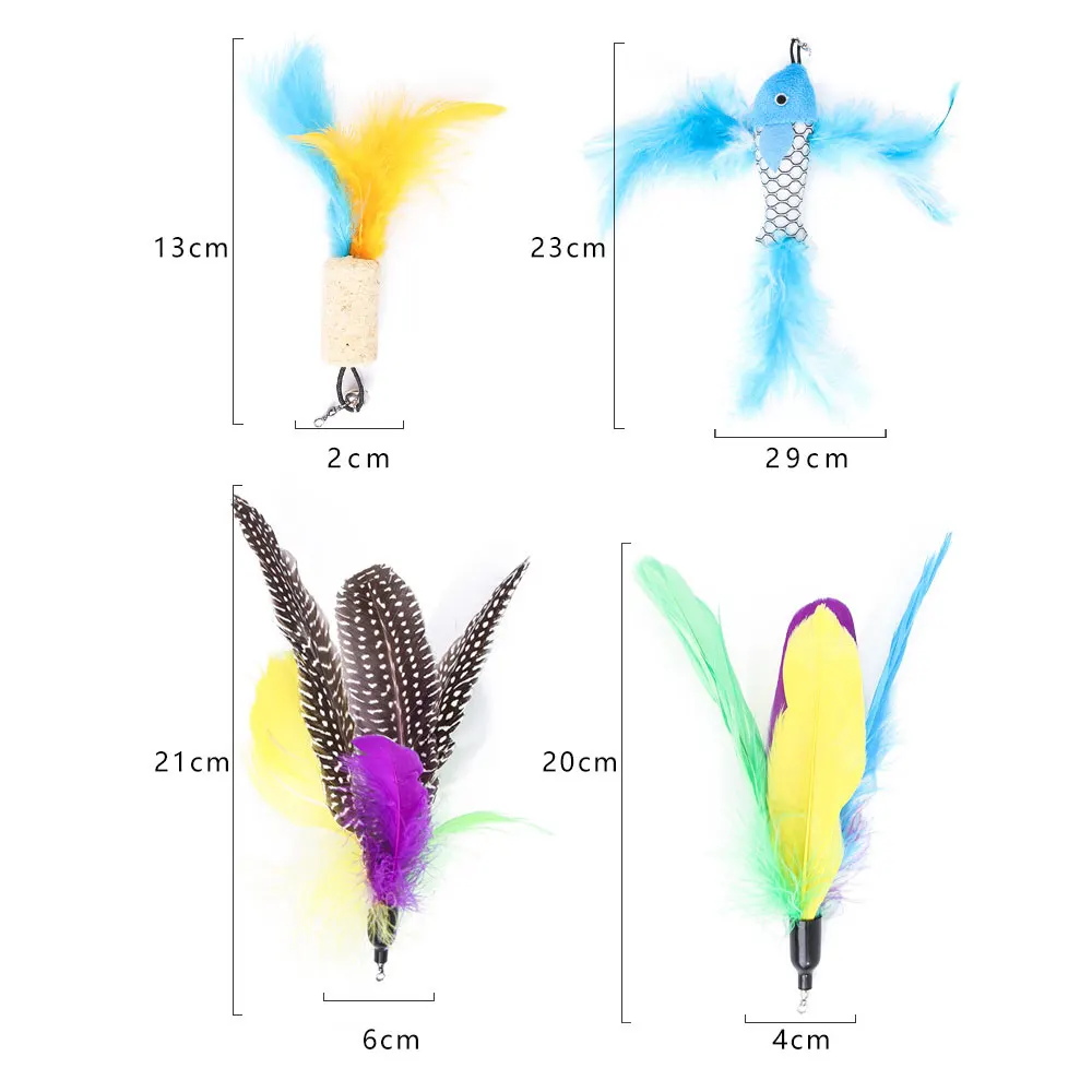 Игрушка для кошек 8 шт./компл. игрушка палочка котят Регулируемая удочка