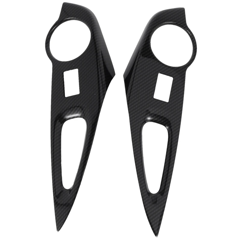 

4Pcs Carbon Fiber Interior Door Armrest Window Lift Switch Panel Cover Trim for 2019 Toyota Corolla (Right-Hand Drive)
