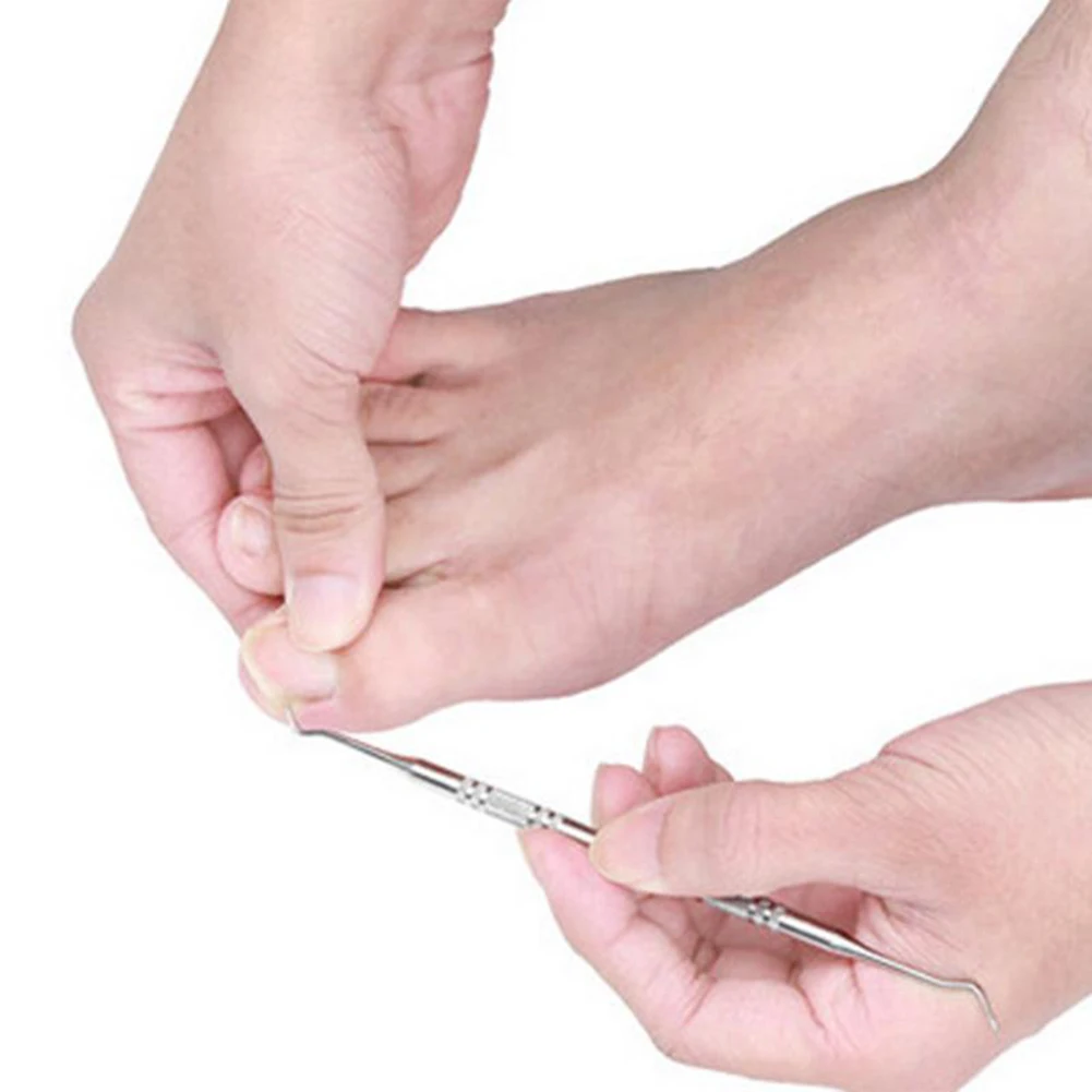 Dual End Nail Toenails Lifter Stainless Steel Hook File Clean Pedicure Tool Foot Care | Красота и здоровье
