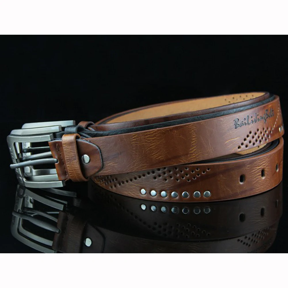 

Faux Leather Men Belt Classice Vintage Belts Alloy Metal Pin Buckle Waistband Casual Men Girdle High Quality Male Waist Belt