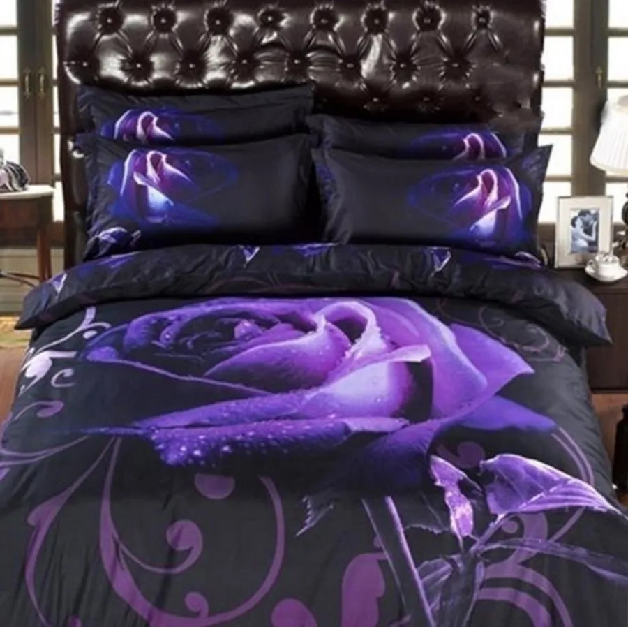 

Europe and America 3D Cat and Flower Pattern Bedding Set Twin Queen King Size Duvet Cover Set Super Soft Comforter Bedding Sets