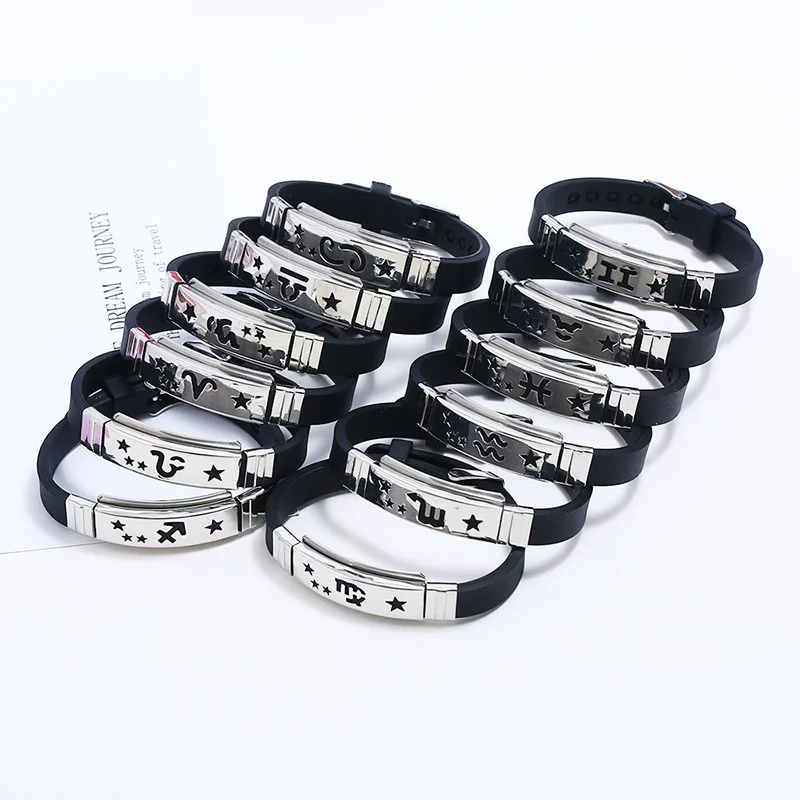 Прямая поставка с фабрики браслет из нержавеющей стали 12 созвездиями