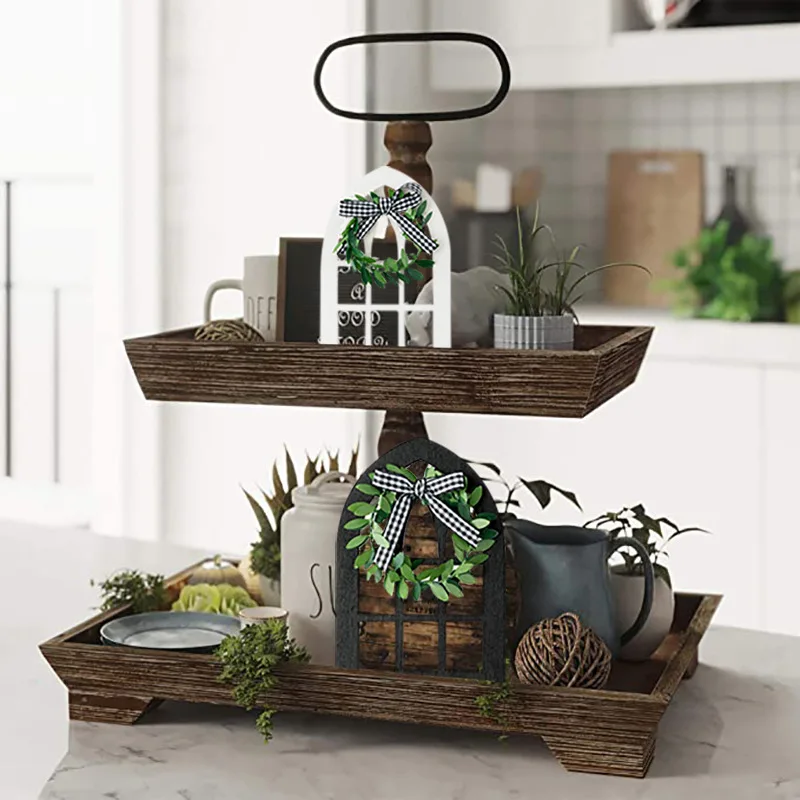 Пасторальный домашний декор стен деревянная рамка окна для Гостиная украшения