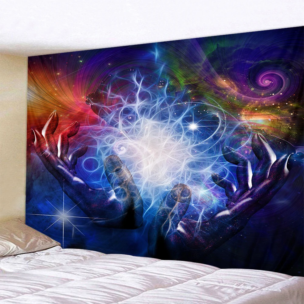 Флуоресцентный лес гобелен с пейзажем богемный гостиная спальня декоративное одеяло Фреска пляжное одеяло 031