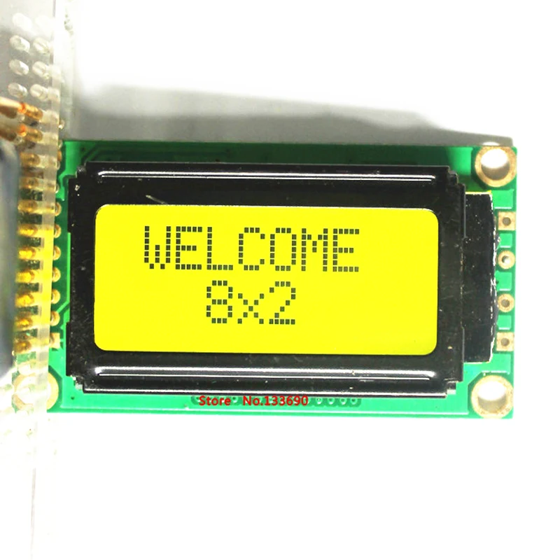1 шт 5v LCM0802A 0802A Новый мини 0802 8x2 8*2 STN персонаж желтый ЖК дисплей модуль HD44780 или SPLC780