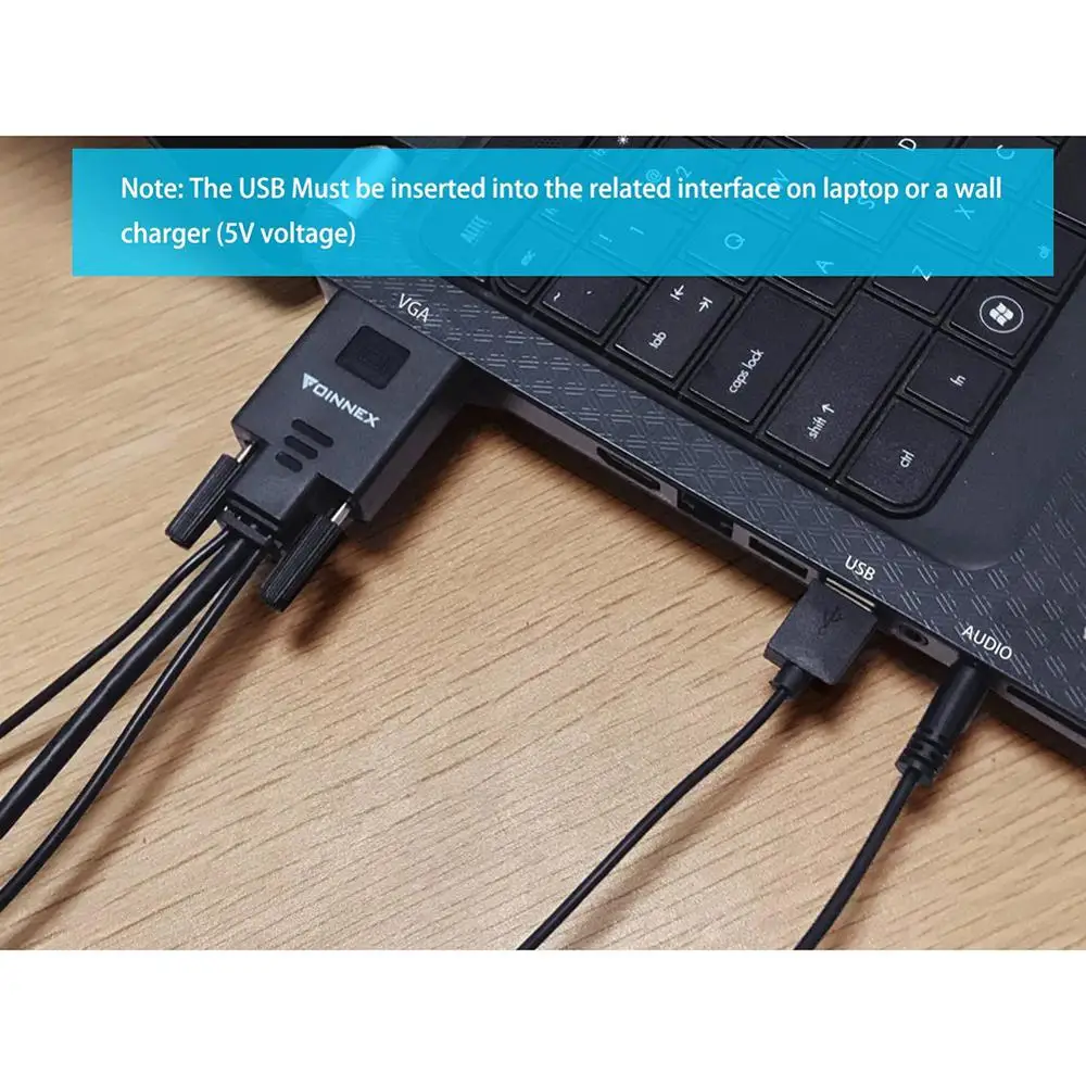 FOINNEX 15 м 50 футов VGA к HDMI адаптер/кабель преобразователя с аудио 1080P конвертировать