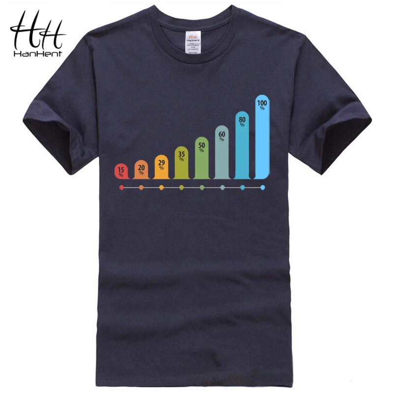 HanHent Bar-Charts футболки из хлопка с математикой Летние Стильные повседневные мужские