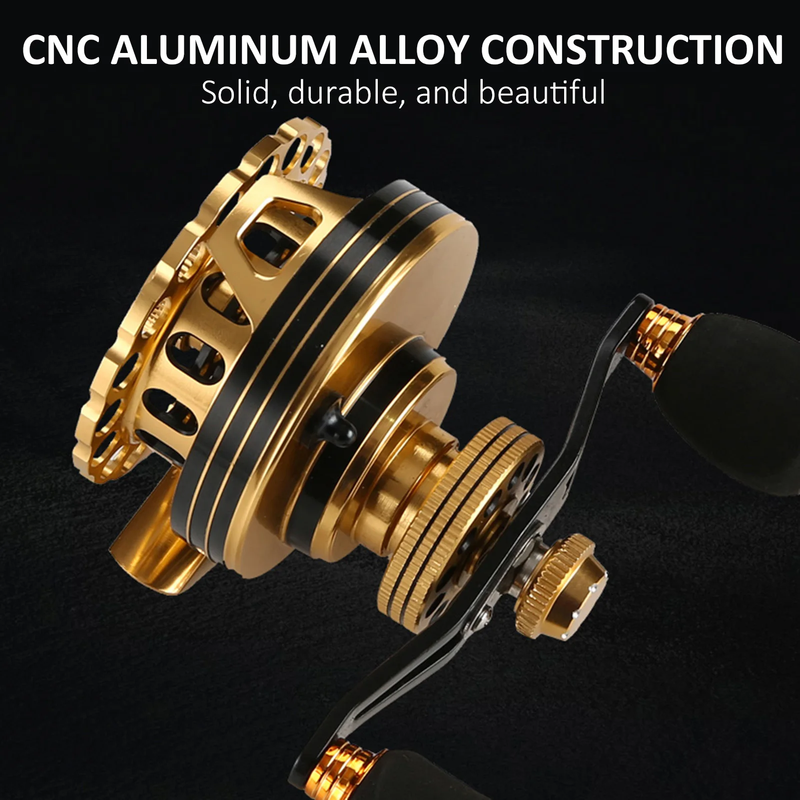 

2.6:1 Right/Left Hand High Base Fishing Reel Wheel Full Metal Fly Fishing Reels Wheel With High Foot For Raft Ice-Fishing