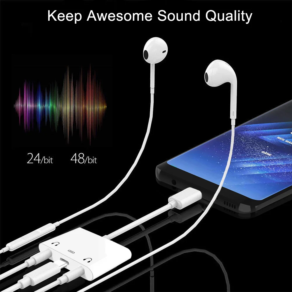 usb c к двойному 35 мм aux разъему для