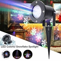 12 slides projector light laser lamp snowflake xmas halloween party waterproof rotating led projector light