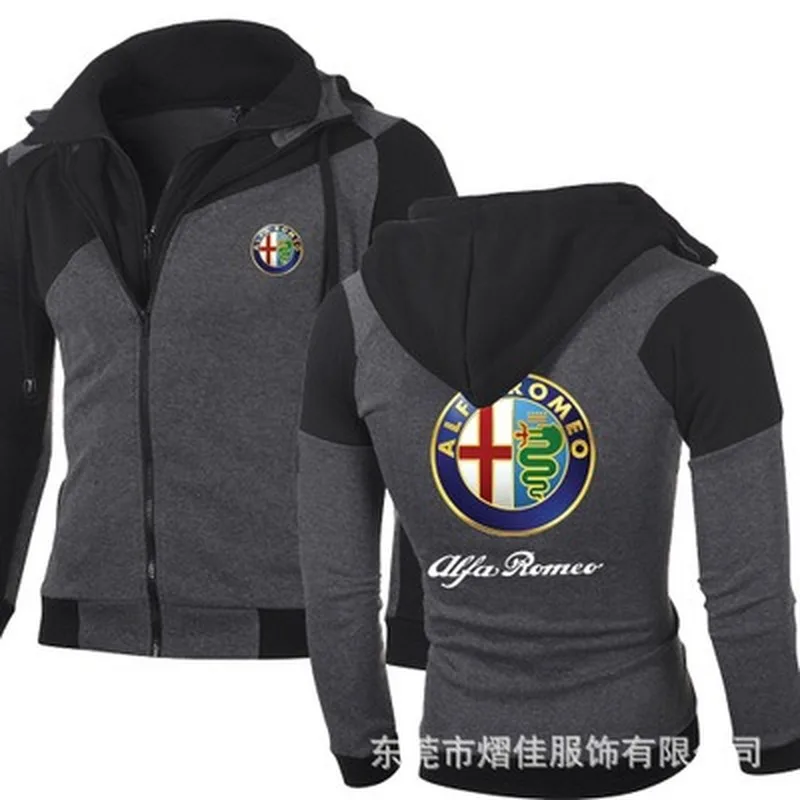

2020 Brand Men Zipper for Alfa Romeo hoodie Motocross men hoodie sweatshirts Men casual Zipper hoodie