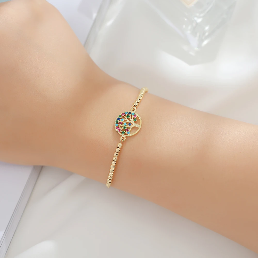 Подвеска &quotДрево жизни&quot 18K позолоченная цепочка из нержавеющей стали браслет