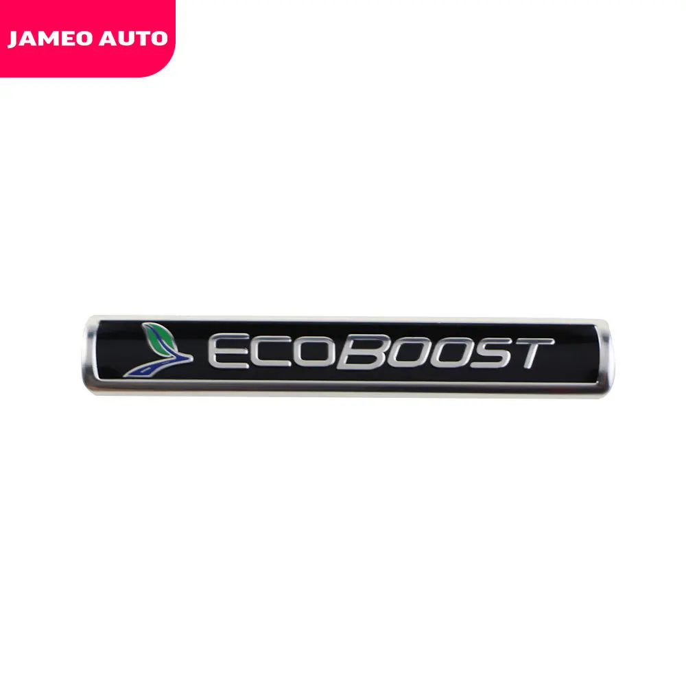 Jameo Auto Car Ecoboost Emblem Badge Sport Logo 3D Sticker for Ford Focus 2 3 4 Fiesta Kuga Escape Mondeo Edge Ecosport