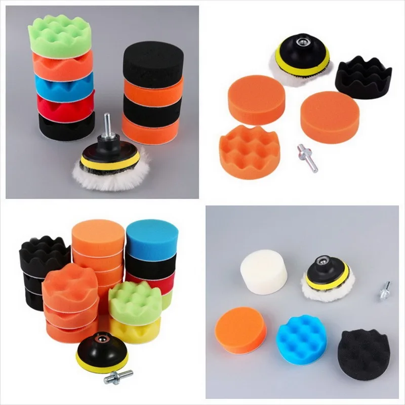 

Car Polishing Sponge Pads Kit Foam Pad Buffer Kit Polishing Machine Wax Pads for Removes Scratches