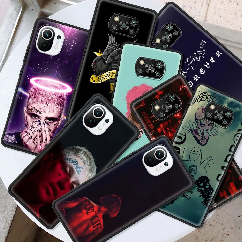 

Softshell for Redmi Note 10 9 8 Pro Lil Peep hellboy Life Black Guscio For REDMI K40 9 9s 8 8t TPU Bumper Coque Silicone Case
