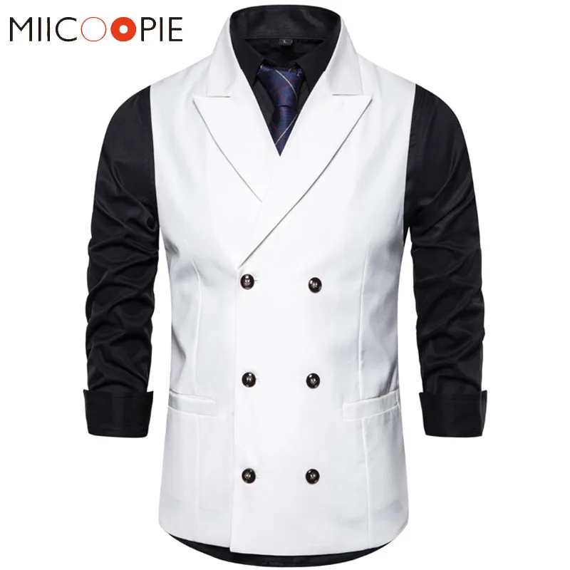 Классический официальный белый классический жилет для мужчин новинка 2019