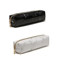 marble pencil case pu leather school supplies stationery girls boy gift pencil case cute pencil box kawaii pouch