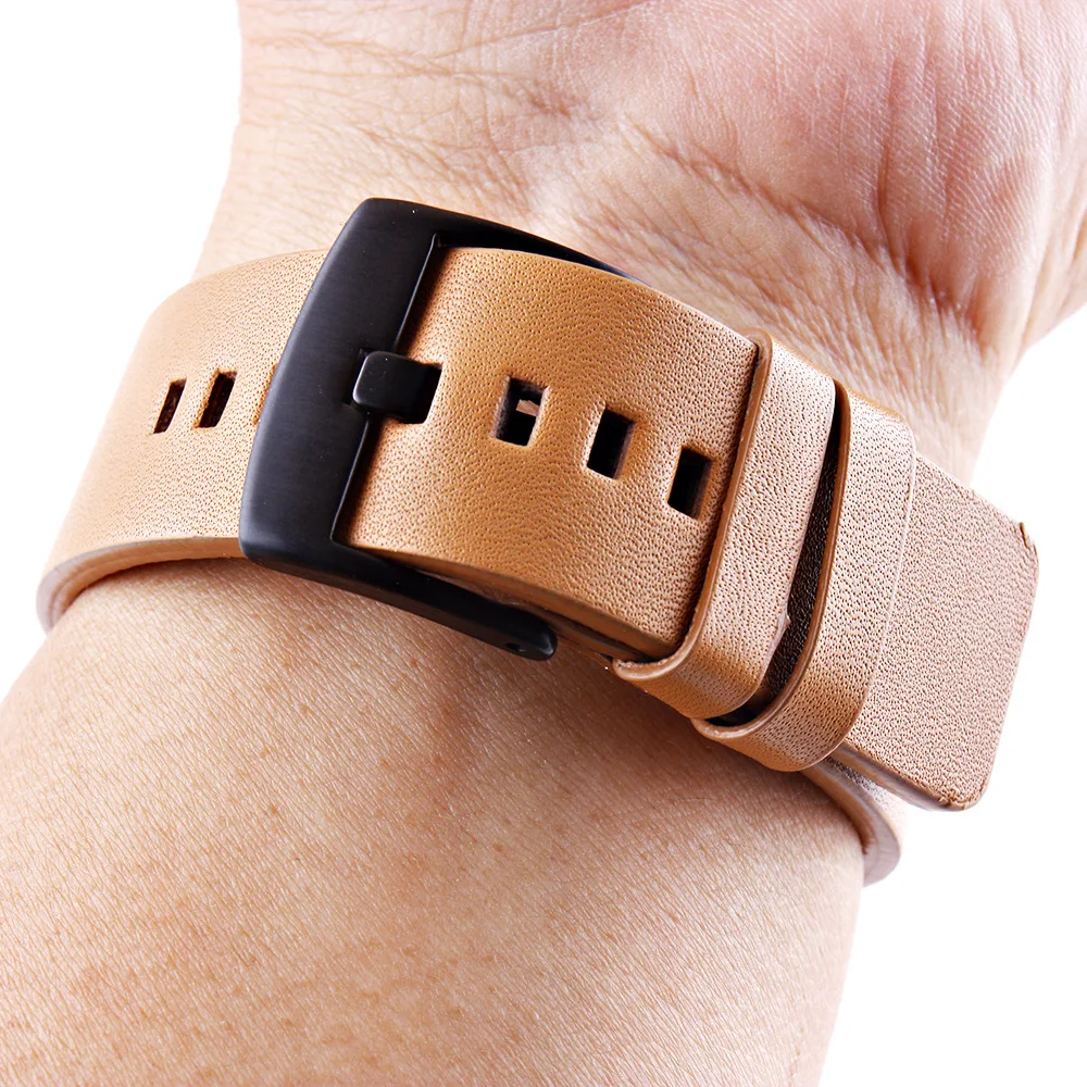 18 20 22 24mm Quick Release Genuine Leather Straps For Huawei Watch GT 3 Strap 42mm Amazfit GTS 2 Mini Amazfit Bip Watch Band