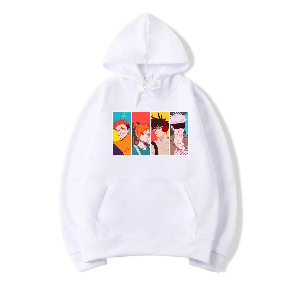 

Jujutsu Kaisen Hoodies Satoru Gojo Yuji Itadori Megumi Fushiguro Nobara Kugisaki Hoodie Unisex Cartoons Anime Pullovers Tops