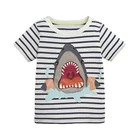Little maven Shark Pattern Ropa para nios Camiseta de verano para nios Ropa para nios Ropa de manga corta de algodn Camiseta para nios