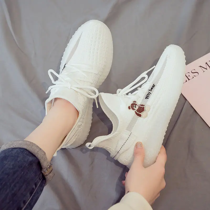 

Little bear coconut shoes 2021 new summer mesh breathable sports shoes casual little white shoes women's fashion