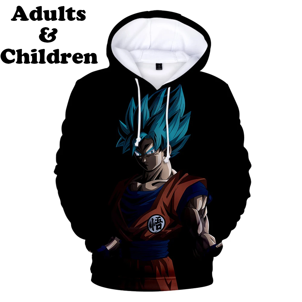 

Anime Son Goku Hoodies Sweatshirt Autumn kids Hip Hop Harajuku Men women boy girl 3D Hooded Bragon Super Z Children Tracksuits