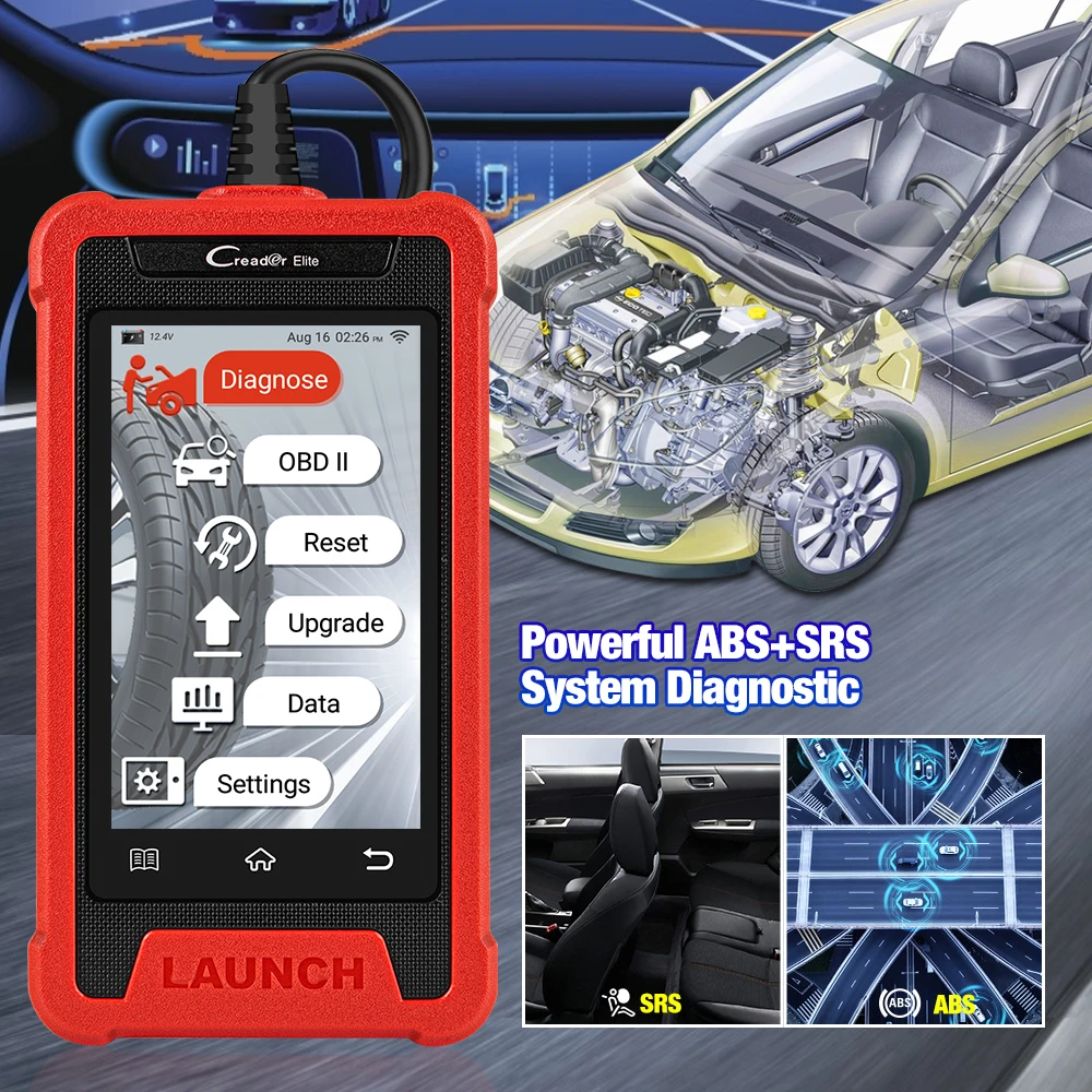 Диагностический сканер OBD2 LAUNCH X431 Elite CRE200 считыватель кодов EOBD OBDII с многоязычной