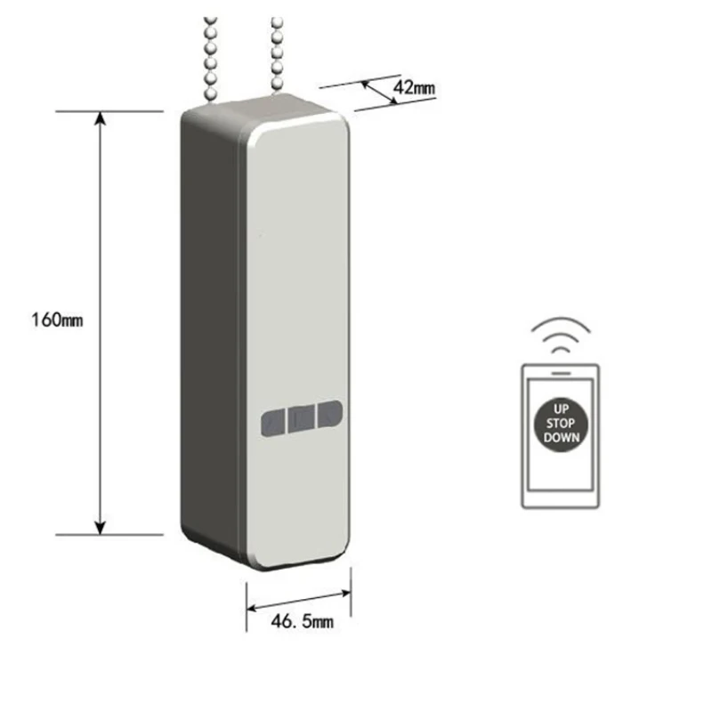 Быстро раскупаемый 1 шт. умный моторизованный цепные роликовые шторы Tuya Wi Fi пульт