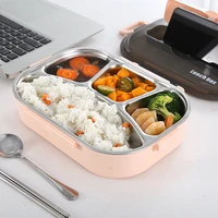 high quality japanese style compartment bento box 304 stainless steel lunch box kitchen leakproof food containe