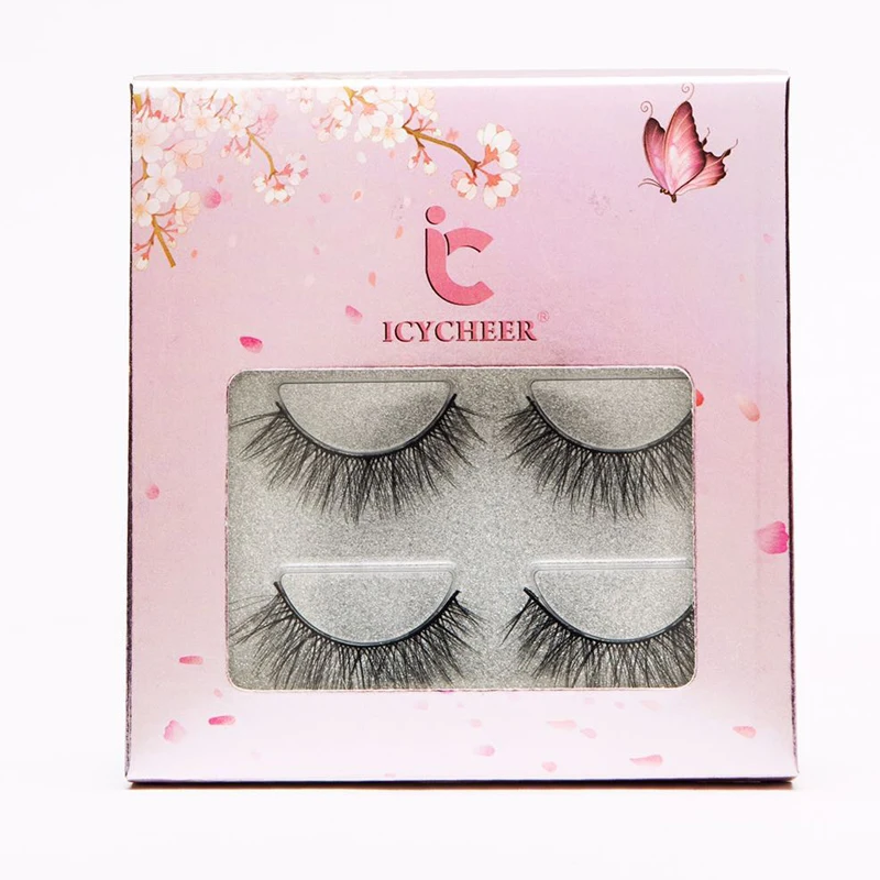 ICYCHEER Sakura Series 3Pairs 3D Mink Hair False Eyelashes Natural/Thick Long Eye Lashes Wispy Makeup Beauty Extension Tools | Красота и