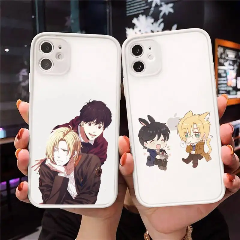 

Japanese Anime Banana Fish Anime Phone Case Matte Transparent for iPhone 7 8 11 12 s mini pro X XS XR MAX Plus cover funda
